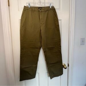 Quince Women's Olive Cropped Chinos Size 12